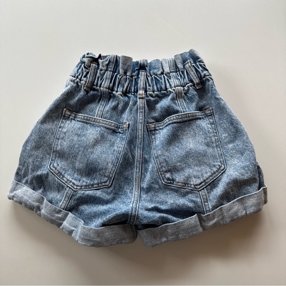 Abercrombie & Fitch Light Blue Paperbag Denim Shorts - Picture 4 of 4